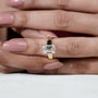 Luxury emerald cut diamond engagement ring
