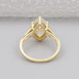 Lab grown marquise diamond engagement ring with side stones