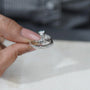 Elegant fancy blue diamond vintage ring design