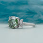 Fancy Green Diamond Engagement Ring | Floral Nature Inspired Ring 
