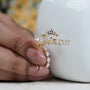 Oval Cut Diamond Engagement Ring with Hidden Halo & Marquise Side Stones