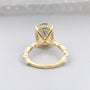 Oval Cut Diamond Engagement Ring with Hidden Halo & Marquise Side Stones