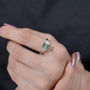 White gold lab-grown diamond engagement ring