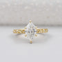 Hexagon Diamond Engagement Ring IGI Certified Vintage Inspired