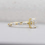 IGI certified emerald cut diamond ring yellow gold