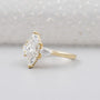 Lab grown marquise cut engagement ring three stone