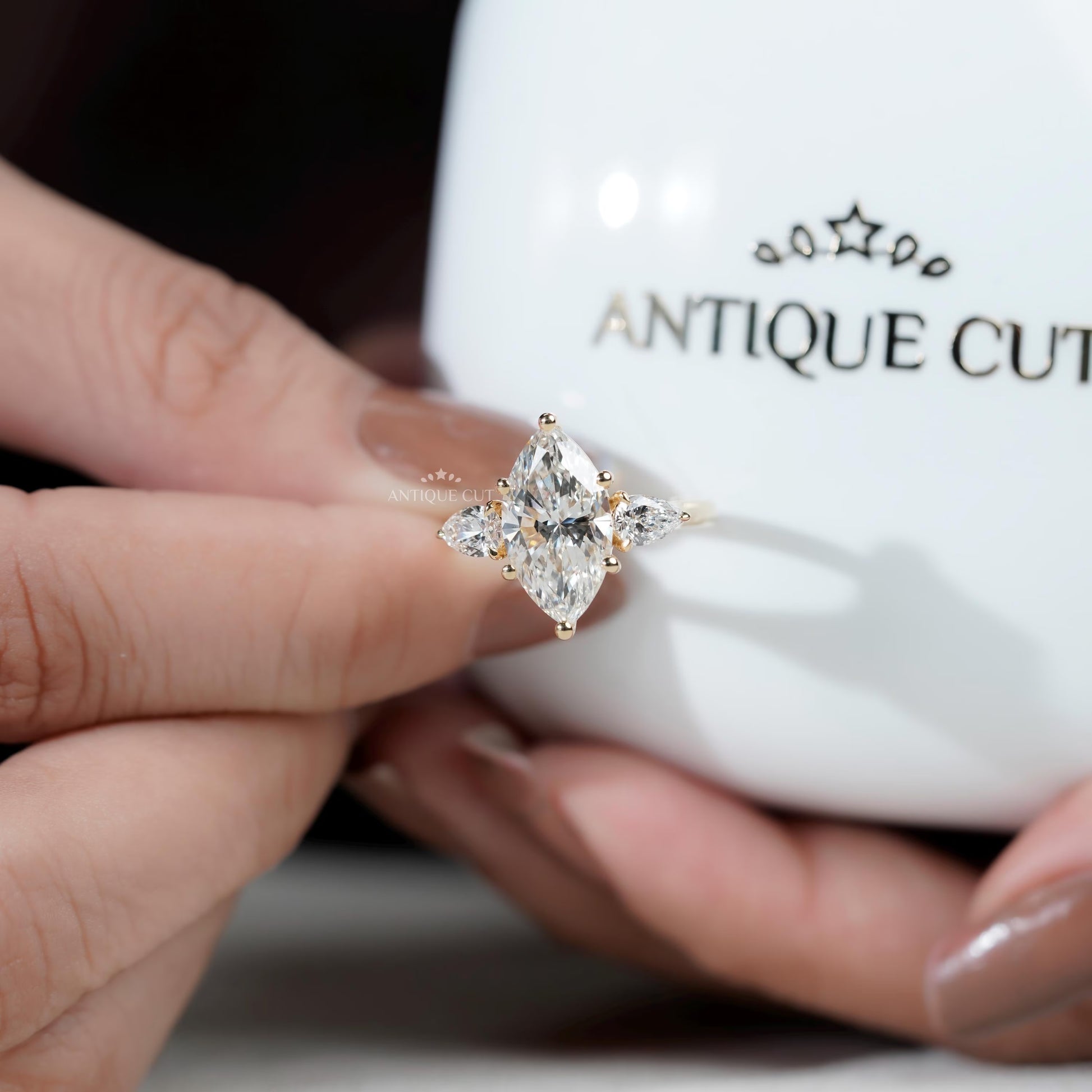 Classic marquise cut engagement ring design
