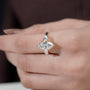 Luxury marquise cut engagement ring close-up