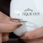 Oval diamond engagement ring close-up