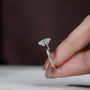 Luxury oval cut engagement ring close-up
