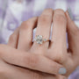 Elegant cushion cut diamond ring front view