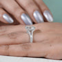Timeless oval cut ring with split shank detail