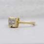 W initial diamond ring minimalist design