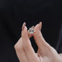 Top view emerald engagement ring in yellow gold