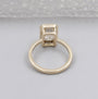 IGI Certified emerald cut lab grown diamond solitaire ring