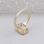 Elegant emerald ring in yellow gold setting
