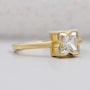 X Letter Ring with lab grown diamonds in yellow gold by Antiquecut