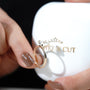 Elegant oval diamond ring in yellow gold