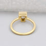 Personalized T letter diamond ring bezel setting