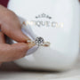 Round solitaire diamond ring with vintage style setting