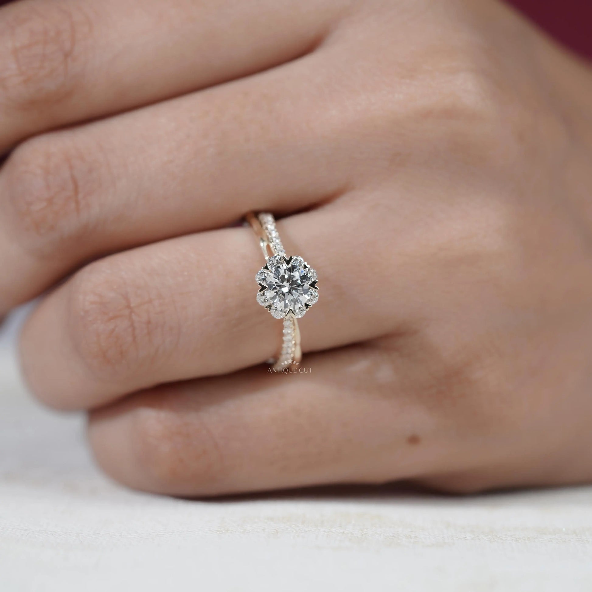 IGI Certified lab grown diamond wedding ring design