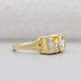Antique Cut LV gold ring