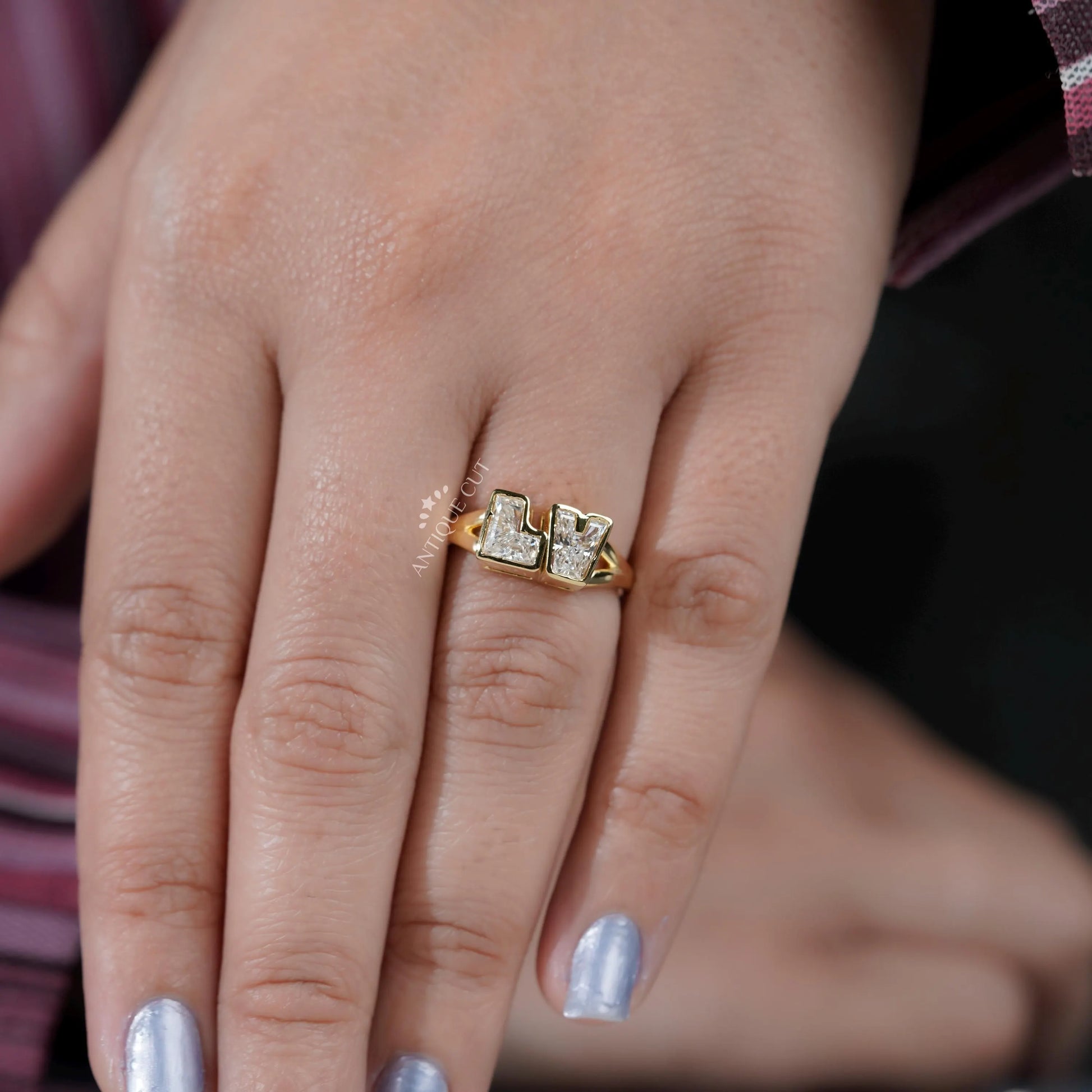 Luxury personalized LV ring