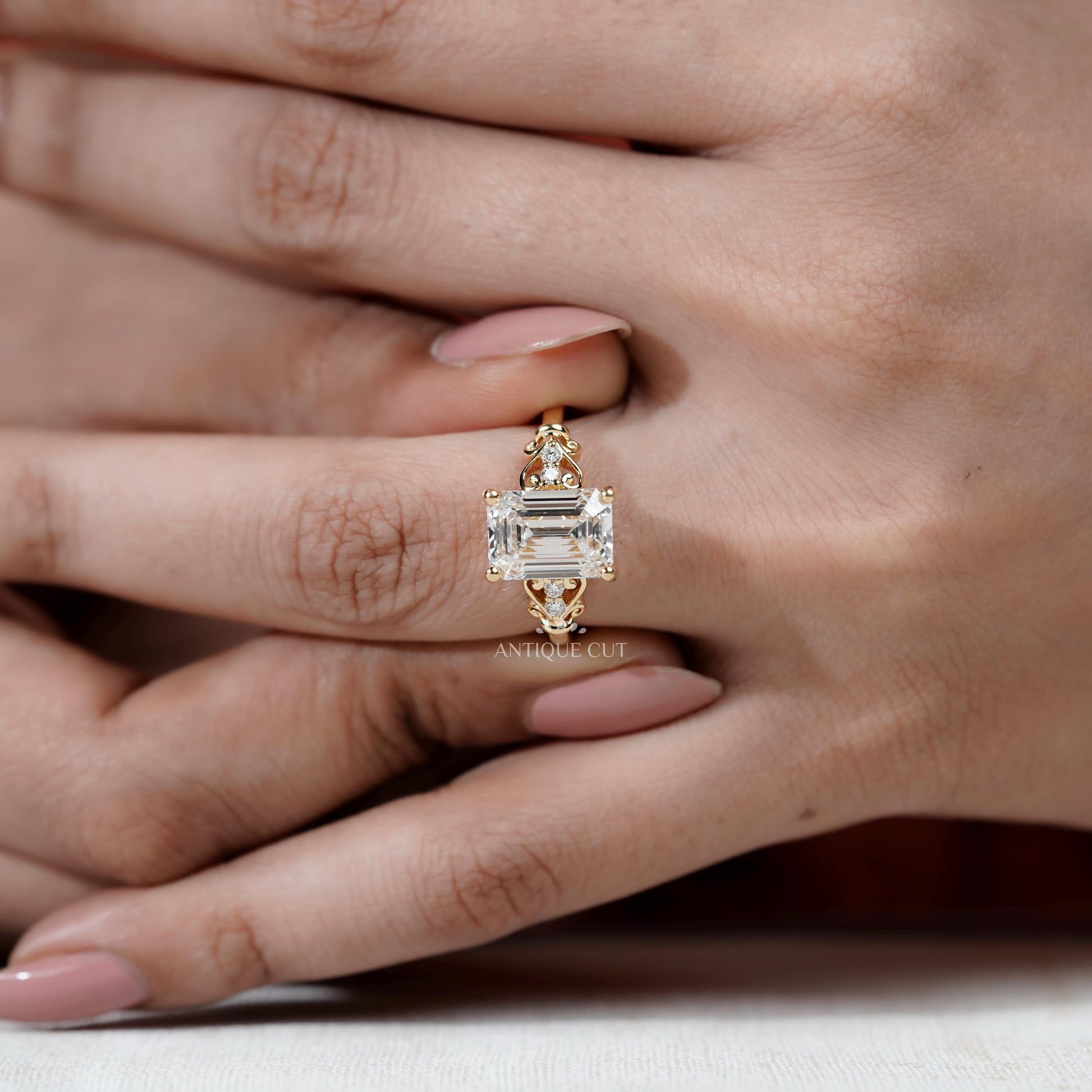 IGI certified emerald cut ring