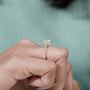 Cushion cut ring top view diamond brilliance