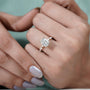 Luxury cushion cut engagement ring