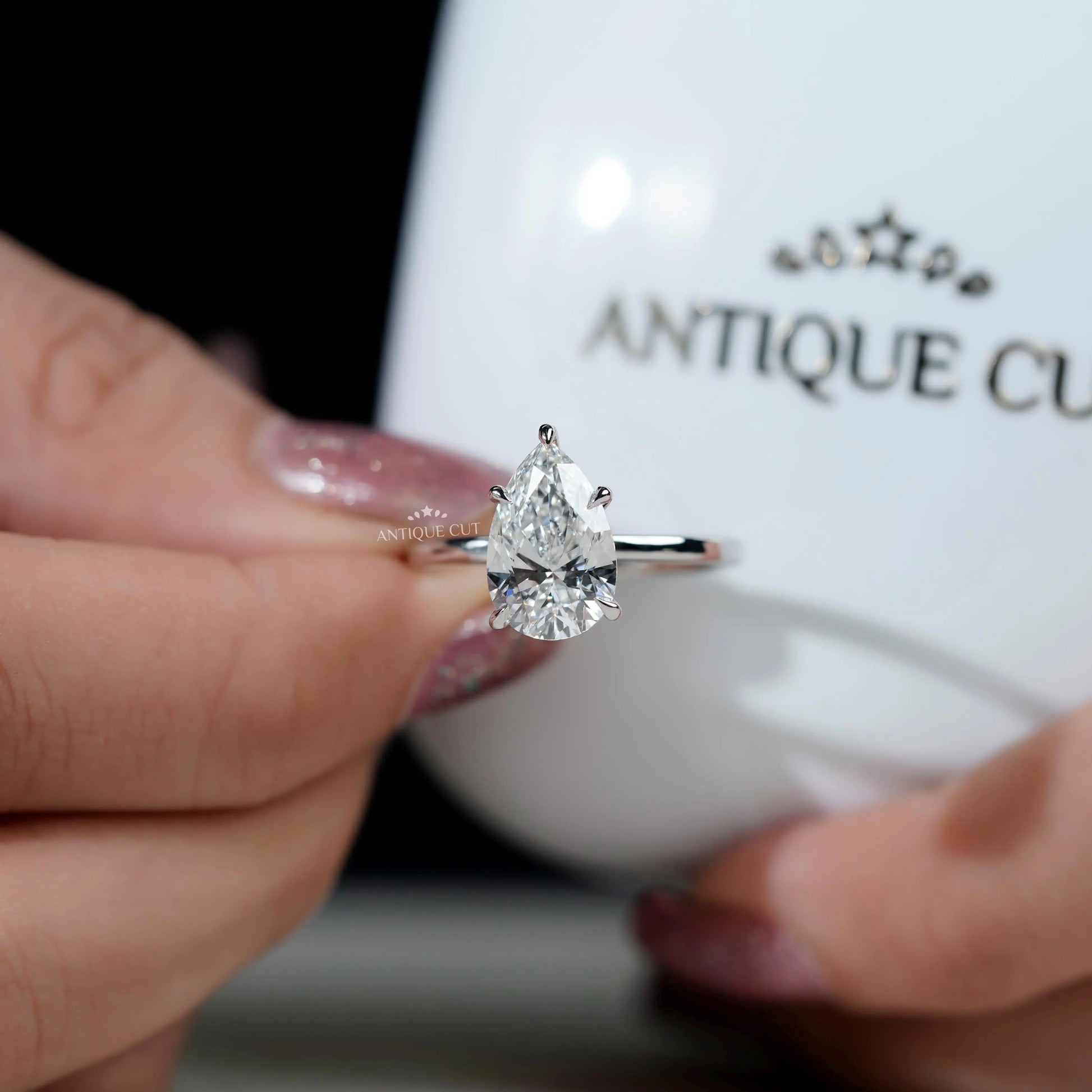 Pear Solitaire Engagement Ring 