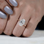 Luxury oval cut diamond ring close-up
