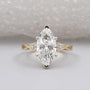 Vintage Style Marquise Cut Diamond Ring in Yellow Gold Engagement Ring