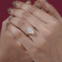 Premium vintage style diamond bridal ring in yellow gold