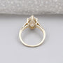 Vintage inspired marquise cut diamond engagement ring