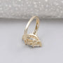 Elegant marquise solitaire diamond ring in yellow gold