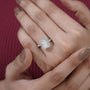 Sparkling pave band radiant ring