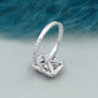 Hidden halo detail under radiant diamond
