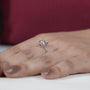 Minimalist white gold engagement ring