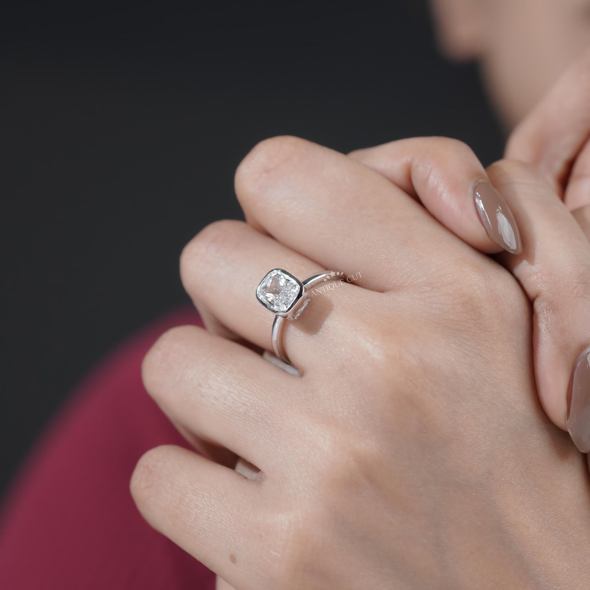 Classic bezel set diamond ring design