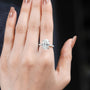 Oval diamond ring side view sparkle