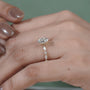 Vintage style oval diamond wedding ring