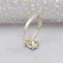 Elegant oval diamond ring yellow gold