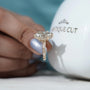 Fine jewelry marquise diamond ring with detailed vintage band