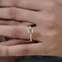 Sustainable lab grown emerald cut diamond ring