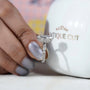 Minimalist vintage marquise cut ring