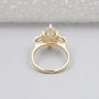 Marquise cut diamond ring with three stone setting