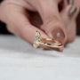 Sustainable lab grown marquise diamond ring