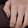 Yellow gold marquise diamond ring top view
