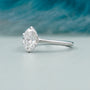 Lab grown oval solitaire engagement ring